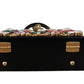 Exotic Black Croc Box Bag with Crystals