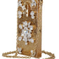 Gold Crystal Mini Purse with Chain