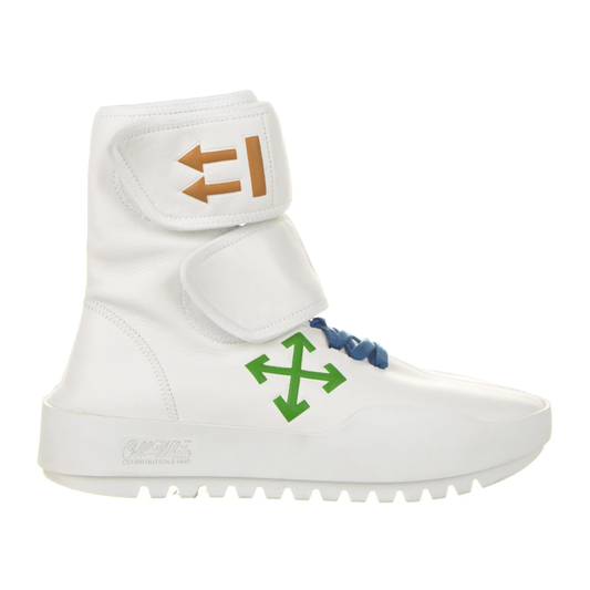White Polyurethane Men Sneaker