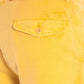 Yellow Cotton Men Pants