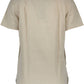 Beige Cotton Women Shirt