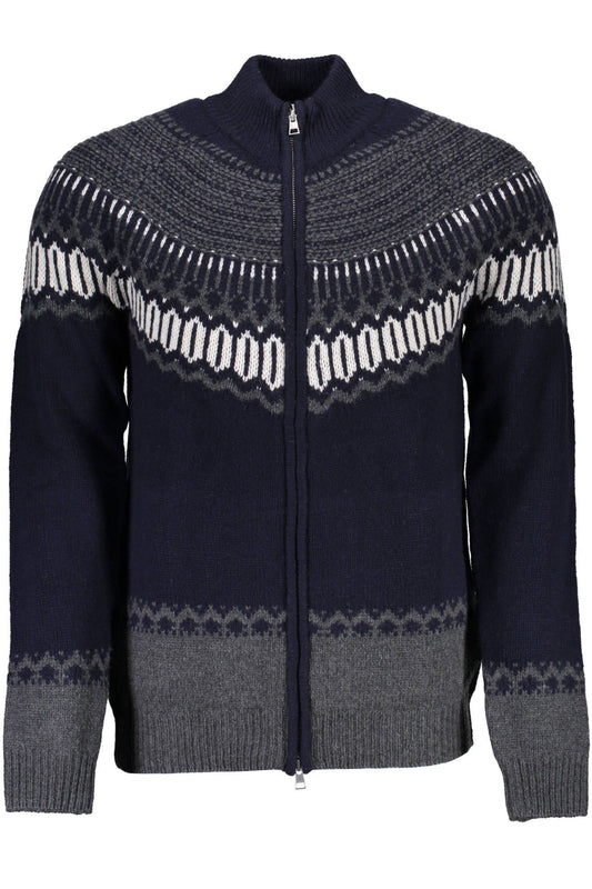Blue Wool Men Sweater