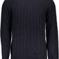 Blue Wool Men Sweater
