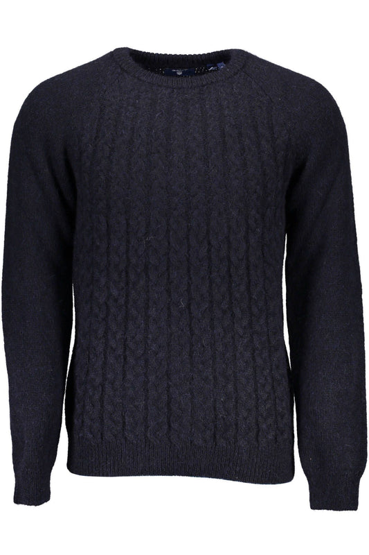 Blue Wool Men Sweater