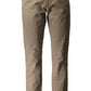 Brown Cotton Men Trouser