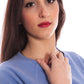 Blue Cotton Women Sweater
