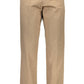 Beige Cotton Men Pant