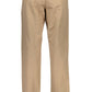 Beige Cotton Men Pant