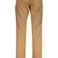 Brown Cotton Men Pant