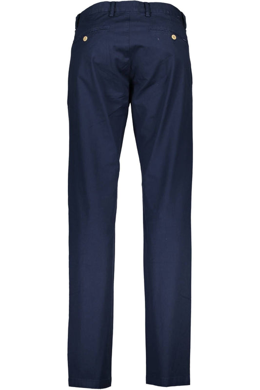 Blue Cotton Men Pants