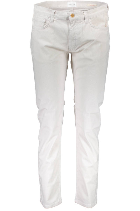 White Cotton Women Trouser