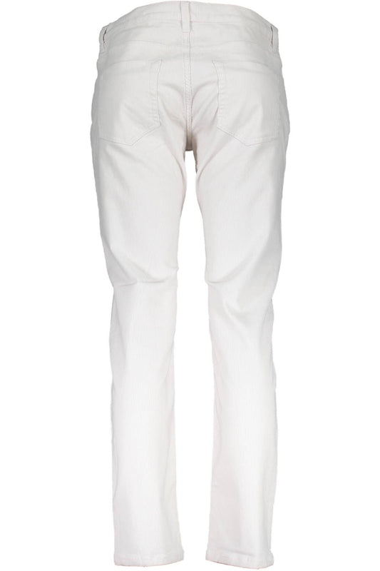 White Cotton Women Trouser