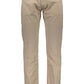 Beige Cotton Men Pant