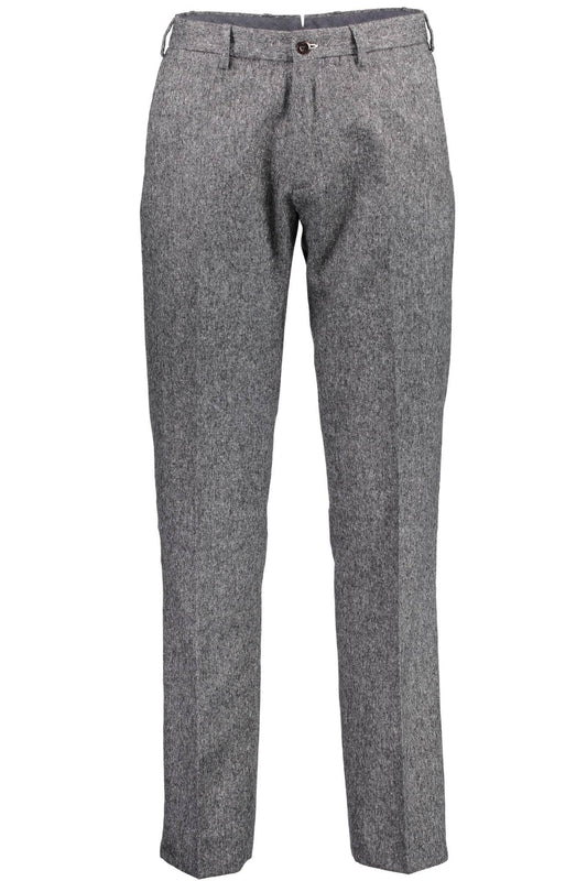 Gray Silk Men Trouser