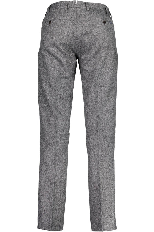 Gray Silk Men Trouser