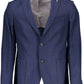 Blue Cotton Men Jacket