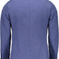 Blue Cotton Men Jacket