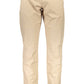 Beige Cotton Men Trouser