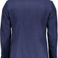 Blue Cotton Men Jacket