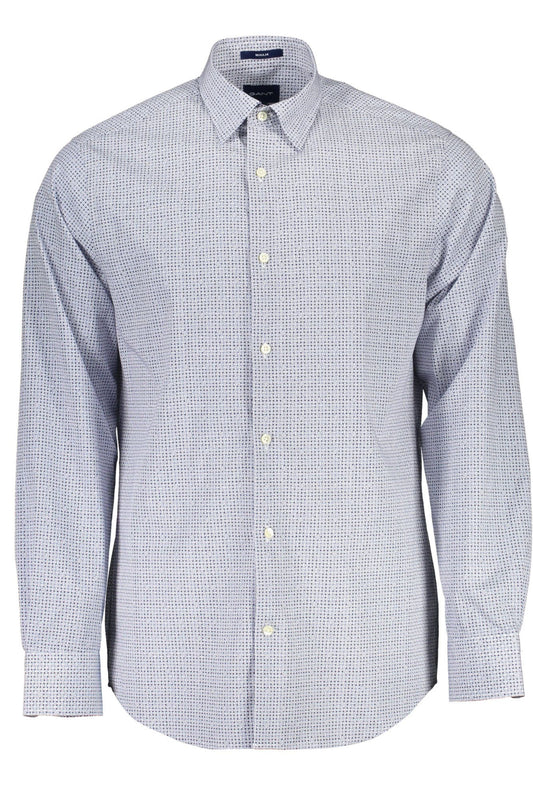 Blue Cotton Men Shirt