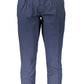 Blue Cotton Men Trouser