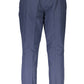 Blue Cotton Men Trouser