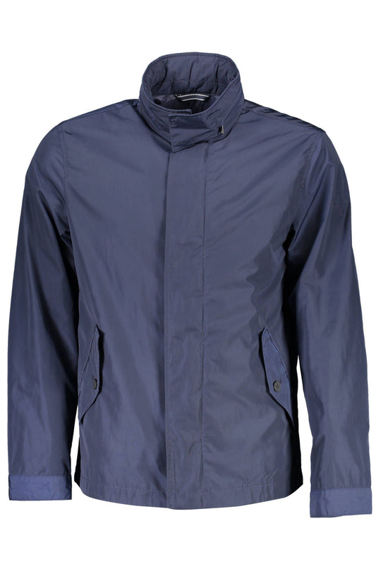 Blue Polyester Men's Jacket