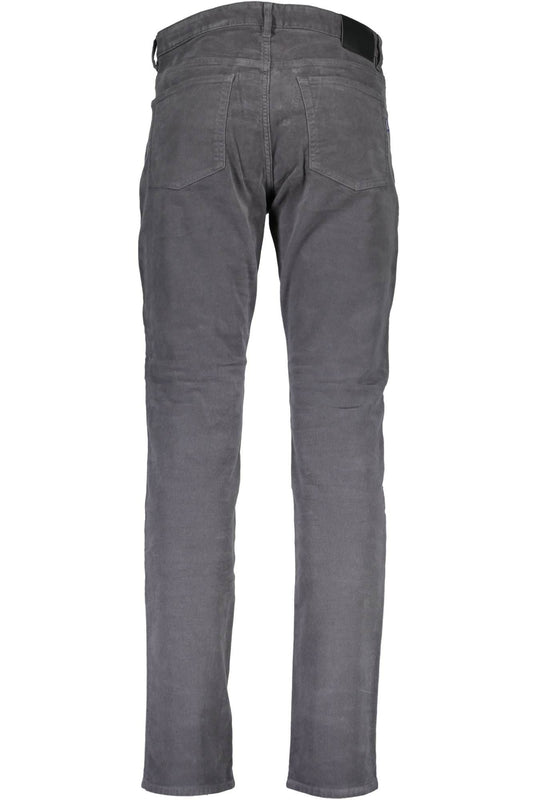 Gray Cotton Men Trouser