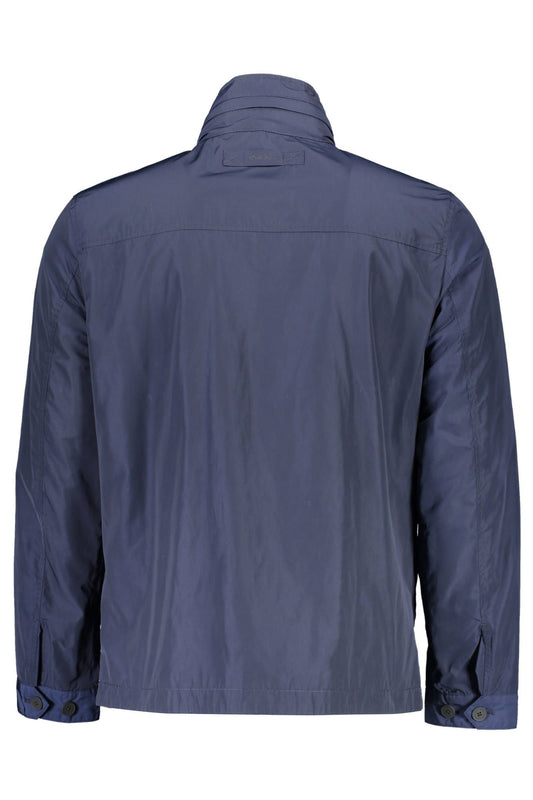 Blue Polyester Men's Jacket