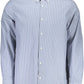 Blue Cotton Men Shirt