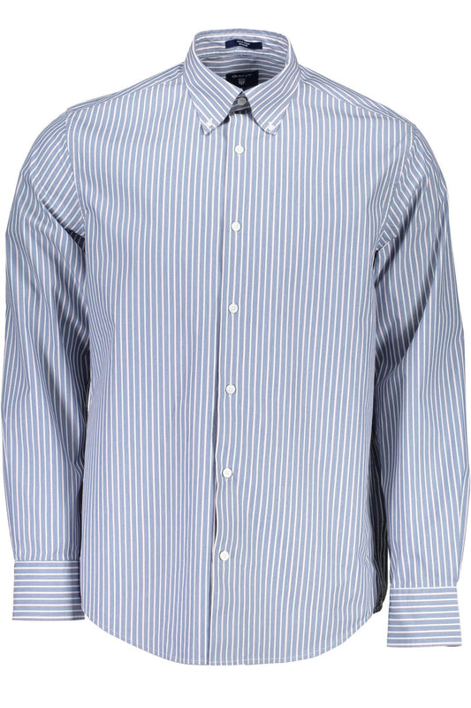 Blue Cotton Men Shirt