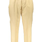 Beige Cotton Men Trouser