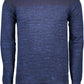 Blue Cotton Men Sweater