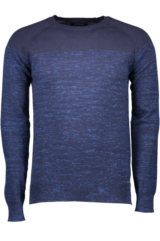 Blue Cotton Men Sweater