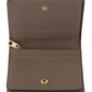 Elegant Beige Leather Continental Wallet
