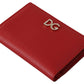 Elegant Red Leather Continental Bifold Wallet