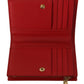 Elegant Red Leather Continental Bifold Wallet