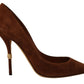 Elegant Suede Stiletto Heels in Rich Brown