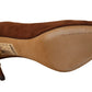 Elegant Suede Stiletto Heels in Rich Brown