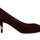 Elegant Purple Suede Heels Pumps
