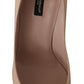 Beige Patent Leather Heels Elegance