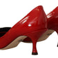 Elegant Patent Leather Heels with Chic Bow Accent