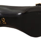 Elegant Leather Pumps with Brass Buckle
