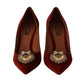 Velvet Devotion Heel Pumps in Rich Brown