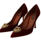 Velvet Devotion Heel Pumps in Rich Brown