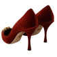 Velvet Devotion Heel Pumps in Rich Brown