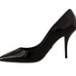Elegant Patent Leather High Heels Pumps