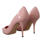 Elegant Pink Patent Leather Heels