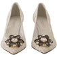 Elegant Lace Heels with Crystal Accents