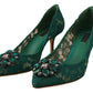 Emerald Taormina Lace Crystal Pumps